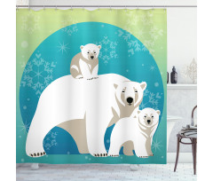 Noel Ice Land Family Shower Curtain