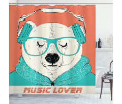 Music Lover Animal Shower Curtain