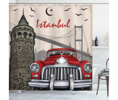 Vintage City Scenery Shower Curtain