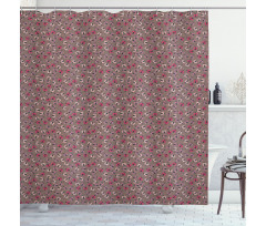 Vibrant Magenta Insects Shower Curtain