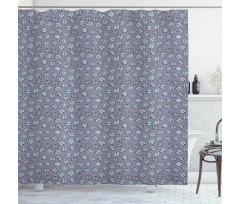 Ornamental Floral Art Shower Curtain