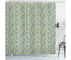 Bilberry Leaves Garden Shower Curtain