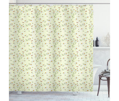 Realistic Garden Ladybugs Shower Curtain