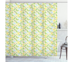 Leaves and Blowballs Shower Curtain
