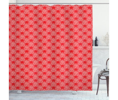 Flower and Heart Wings Shower Curtain