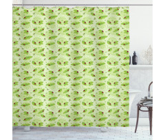 Foliage Dragonflies Shower Curtain