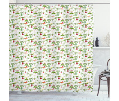 Cucumber with Carrot Shower Curtain