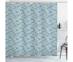 Botanical Design Dots Shower Curtain