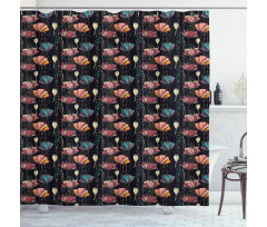 Colorful Tulips Fantasy Shower Curtain