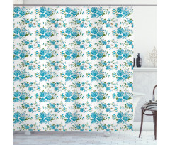 Daisy and Roses Flower Shower Curtain