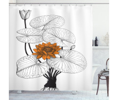 Water Lily Shower Curtain
