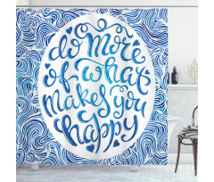 Words and Waves Shower Curtain