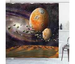 Universe Space Planets Shower Curtain