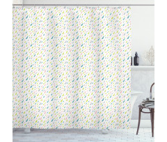 Scribbled Droplet Shower Curtain