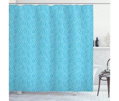Calming Aquatic Colors Shower Curtain