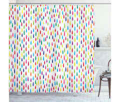 Rainbow Colors of Raindrop Shower Curtain