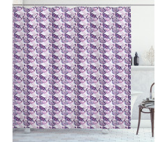 Abstract Exotic Wings Shower Curtain