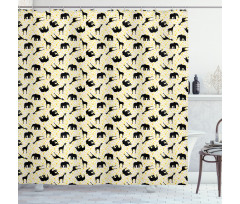 Zoo Animals Spotty Shower Curtain