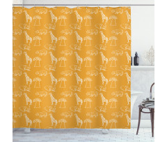 White Silhouettes Shower Curtain