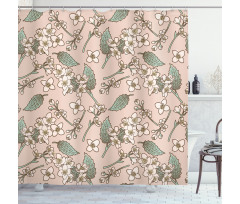 Tender Spring Petals Shower Curtain