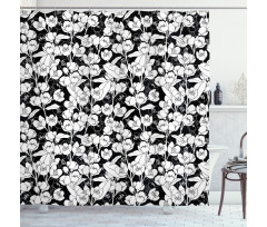 Blossoming Jasmine Pattern Shower Curtain