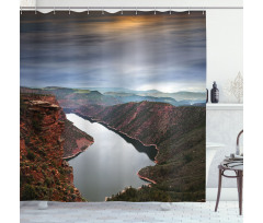 Mountain River Scenery Shower Curtain