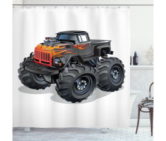 Cartoon Truck Shower Curtain