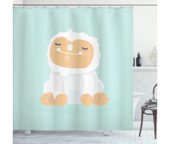 Graphic Happy Yeti Shower Curtain