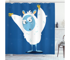Wild Scary Yeti Costume Shower Curtain