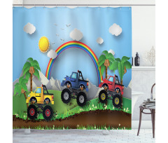 Skid Trail Race Shower Curtain