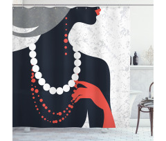 Pearl Necklace Shower Curtain