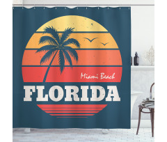 Abstract Miami Sunset Shower Curtain