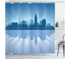 Lincoln City Skyline Shower Curtain