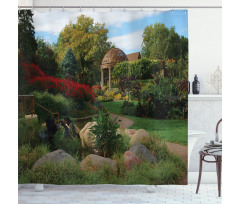 Gazebo Sunken Gardens Shower Curtain