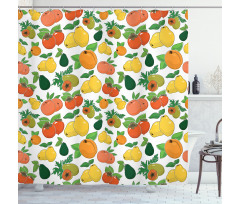 Fresh Fruits Colorful Shower Curtain