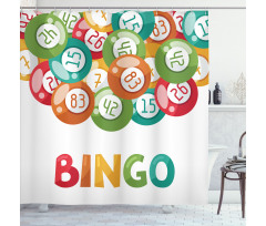 Lottery Game with Balls Shower Curtain