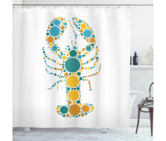 Pointillist Colorful Shower Curtain