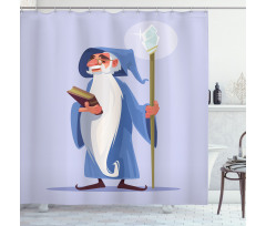 Smiling Old Sorcerer Shower Curtain