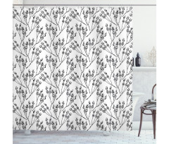 Homepathic Flowers Shower Curtain