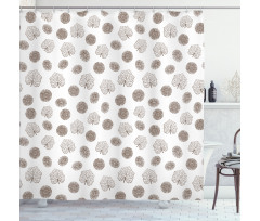 Earth Tone Leaves Shower Curtain