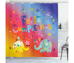 Feliz Cumpleanos Party Shower Curtain