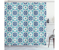 Geometric Moroccan Tile Shower Curtain