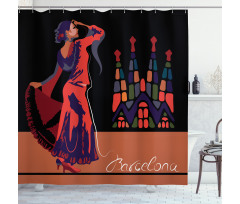 Traditonal Dancer Woman Shower Curtain