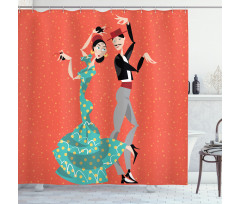 Flamenco Dancers Couple Shower Curtain