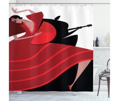 Baile Flamenco Theme Shower Curtain