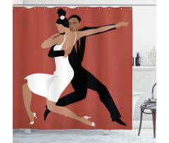 Latin Couple Dancing Shower Curtain