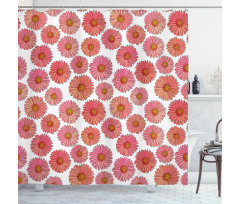 Pink Bloom Field Flourish Shower Curtain