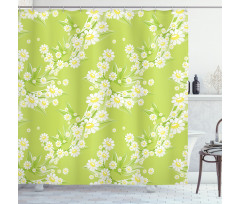 Fresh Green Springtime Shower Curtain