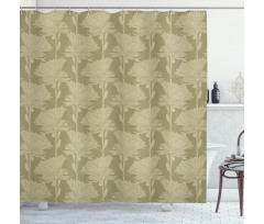 Classic Blossoms Foliage Shower Curtain