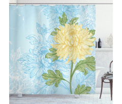 Romantic Chrysanthemum Shower Curtain